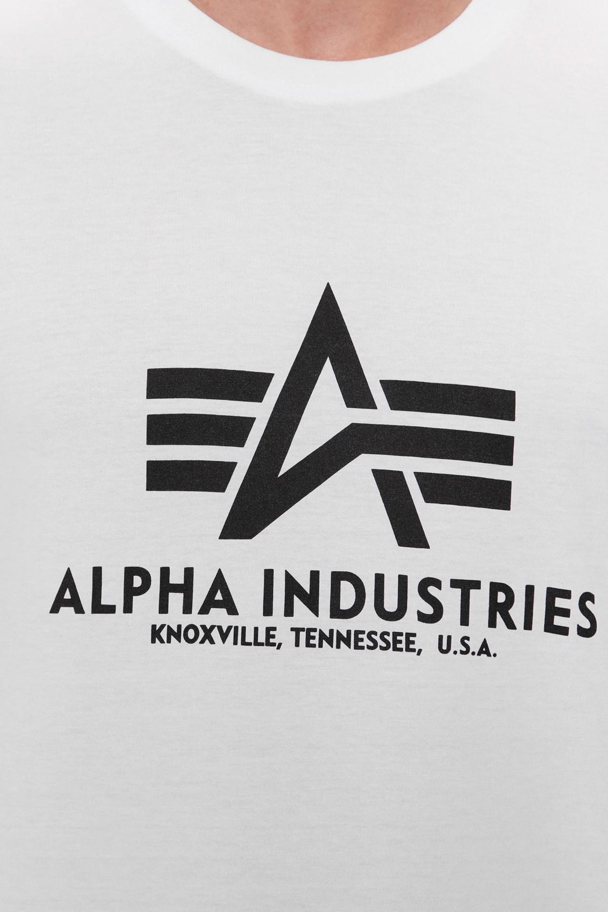 ALPHA INDUSTRIES BASIC T-SHIRT en color BLANCO  (4)