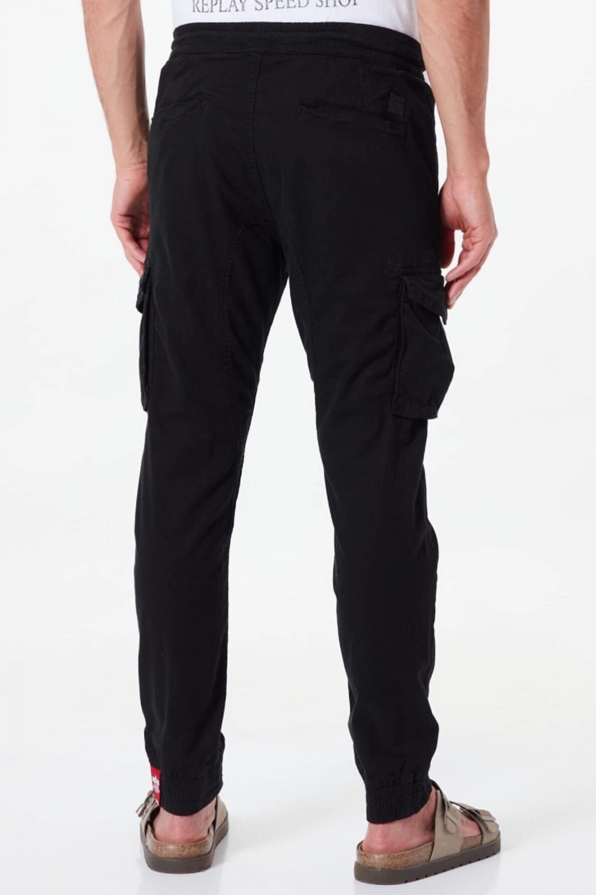 ALPHA INDUSTRIES COTTON TWILL JOGGER en color NEGRO  (2)