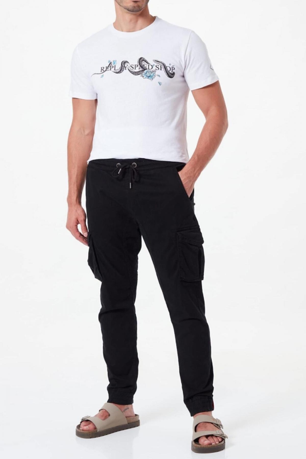 ALPHA INDUSTRIES COTTON TWILL JOGGER en color NEGRO  (4)