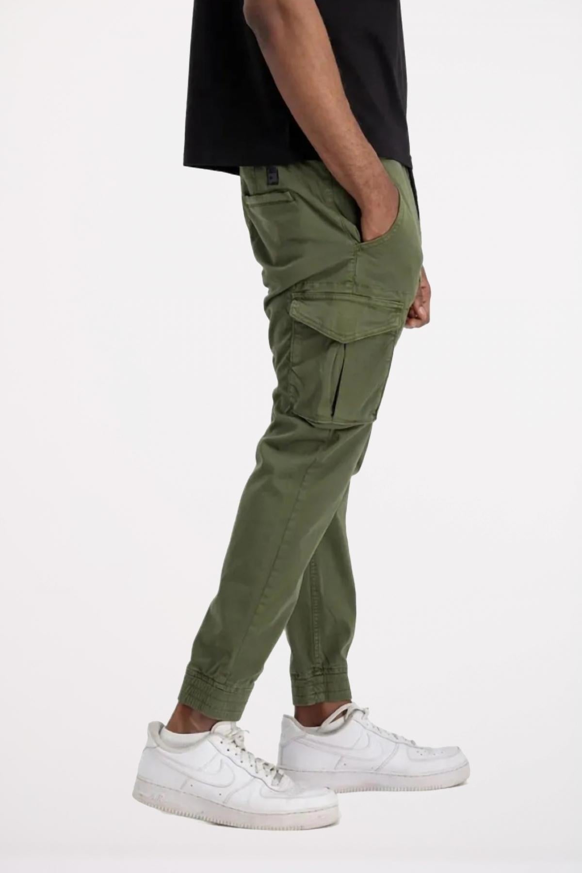 ALPHA INDUSTRIES COTTON TWILL JOGGER en color VERDE  (4)