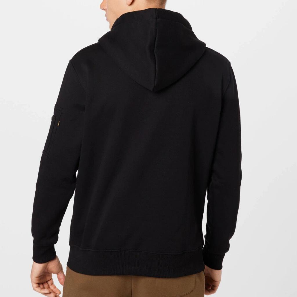 ALPHA INDUSTRIES ALPHA LABEL HOODY en color NEGRO  (6)