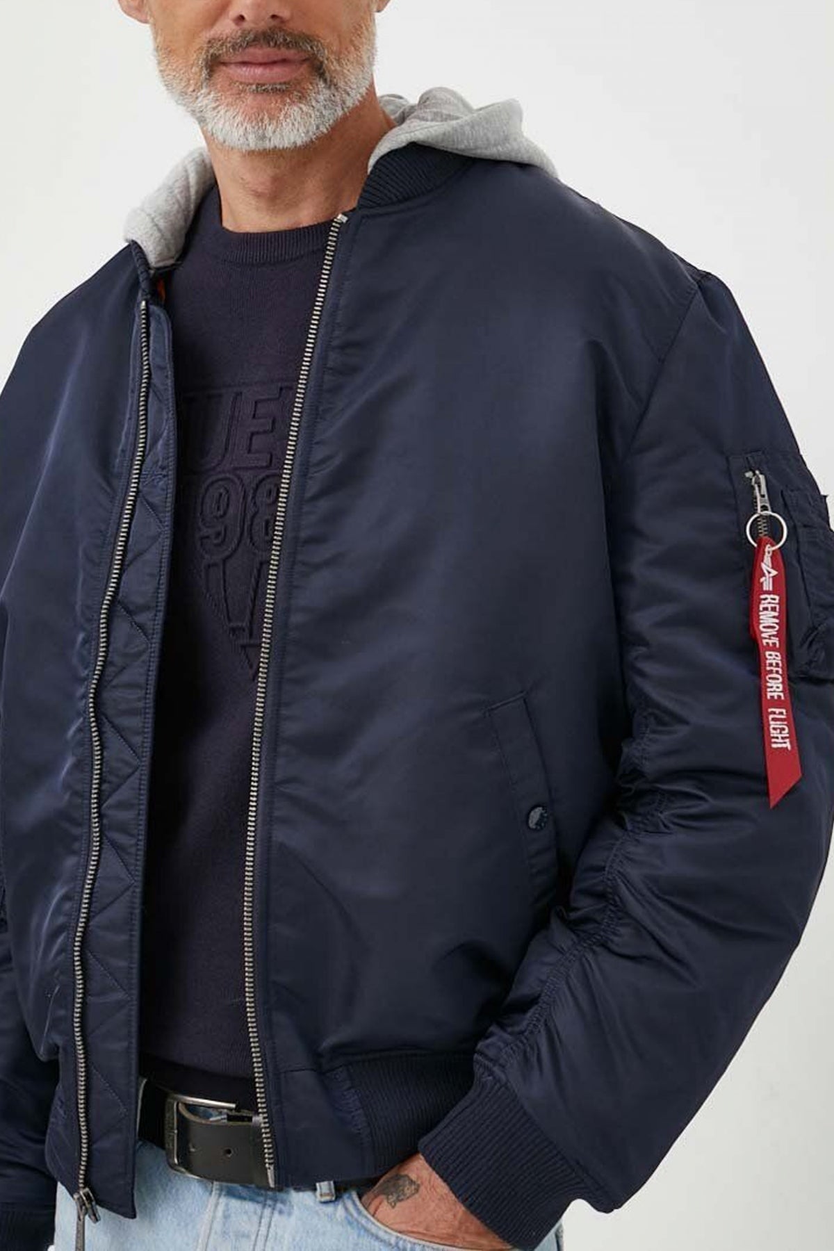 ALPHA INDUSTRIES MA- ZH BACK EMB en color AZUL  (1)
