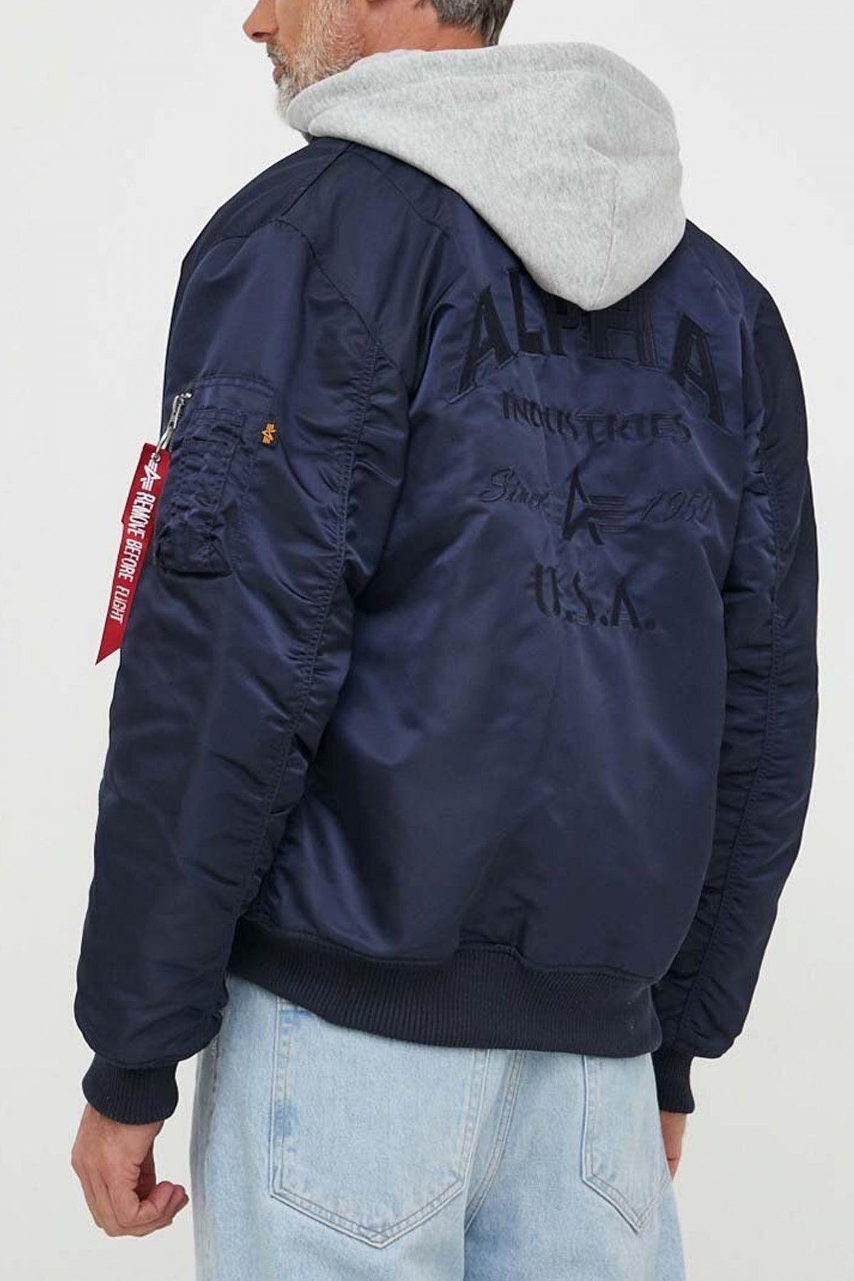 ALPHA INDUSTRIES MA- ZH BACK EMB en color AZUL  (3)