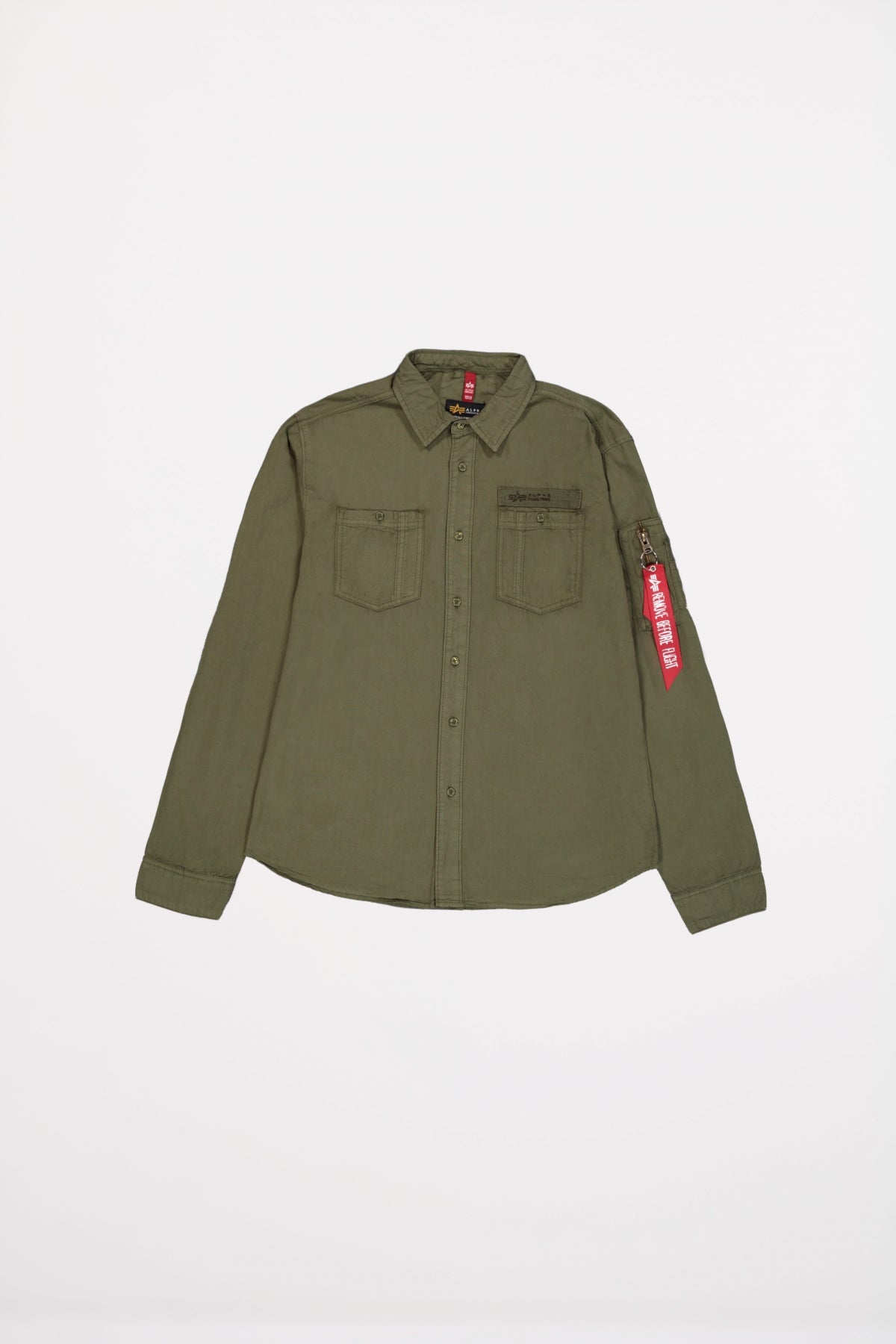 ALPHA INDUSTRIES AIR FORCE EMB SHIRT en color VERDE  (2)
