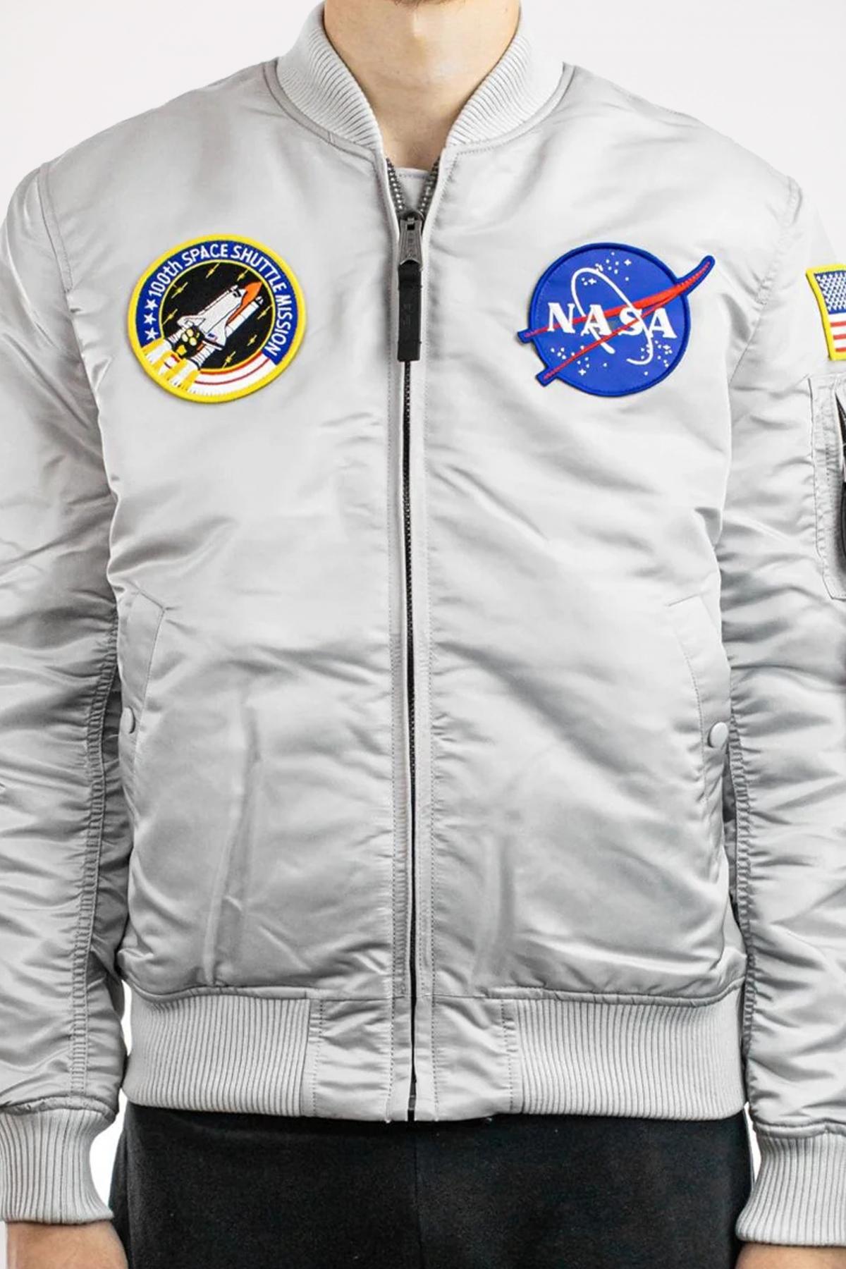 ALPHA INDUSTRIES  MA VF NASA  en color GRIS  (1)