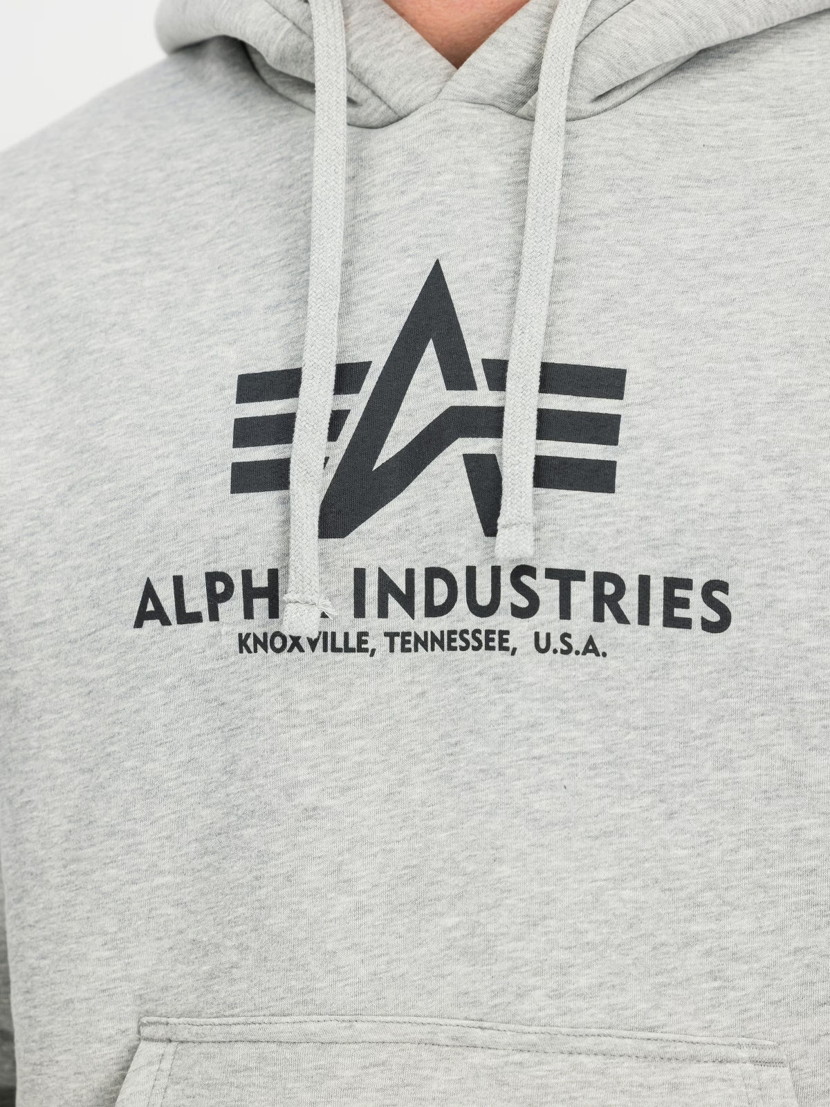 ALPHA INDUSTRIES THE BASIC HOODIE en color GRIS  (4)