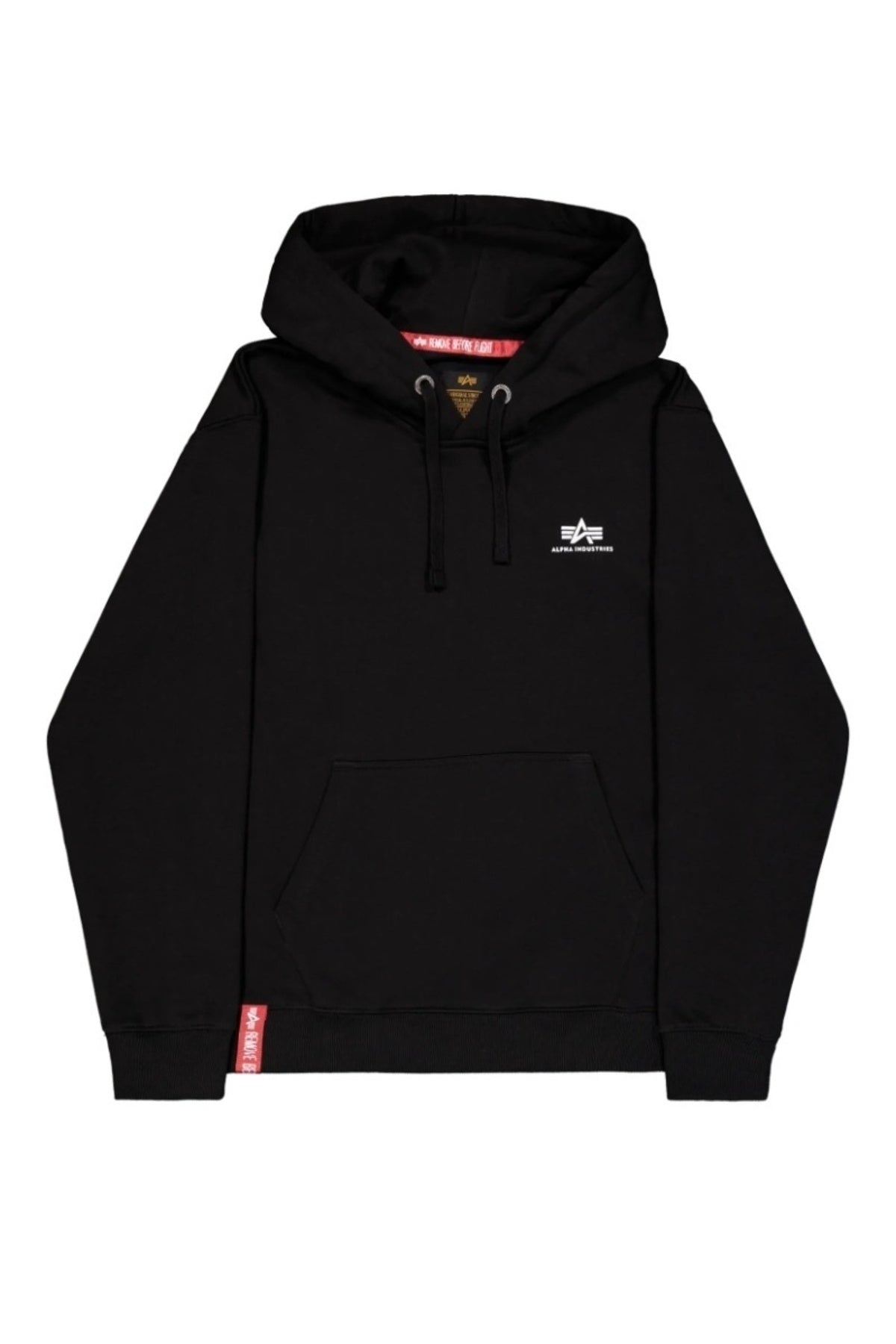 ALPHA INDUSTRIES THE BASIC HOODIE en color NEGRO  (4)