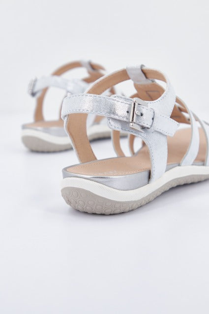 GEOX D SANDAL VEGA A en color PLATA  (3)