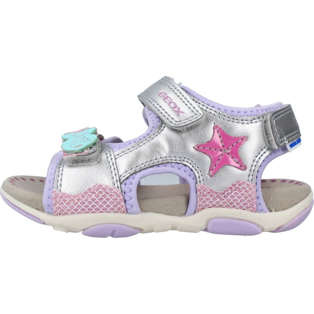 GEOX B SANDAL AGASIM GIRL en color PLATA  (2)