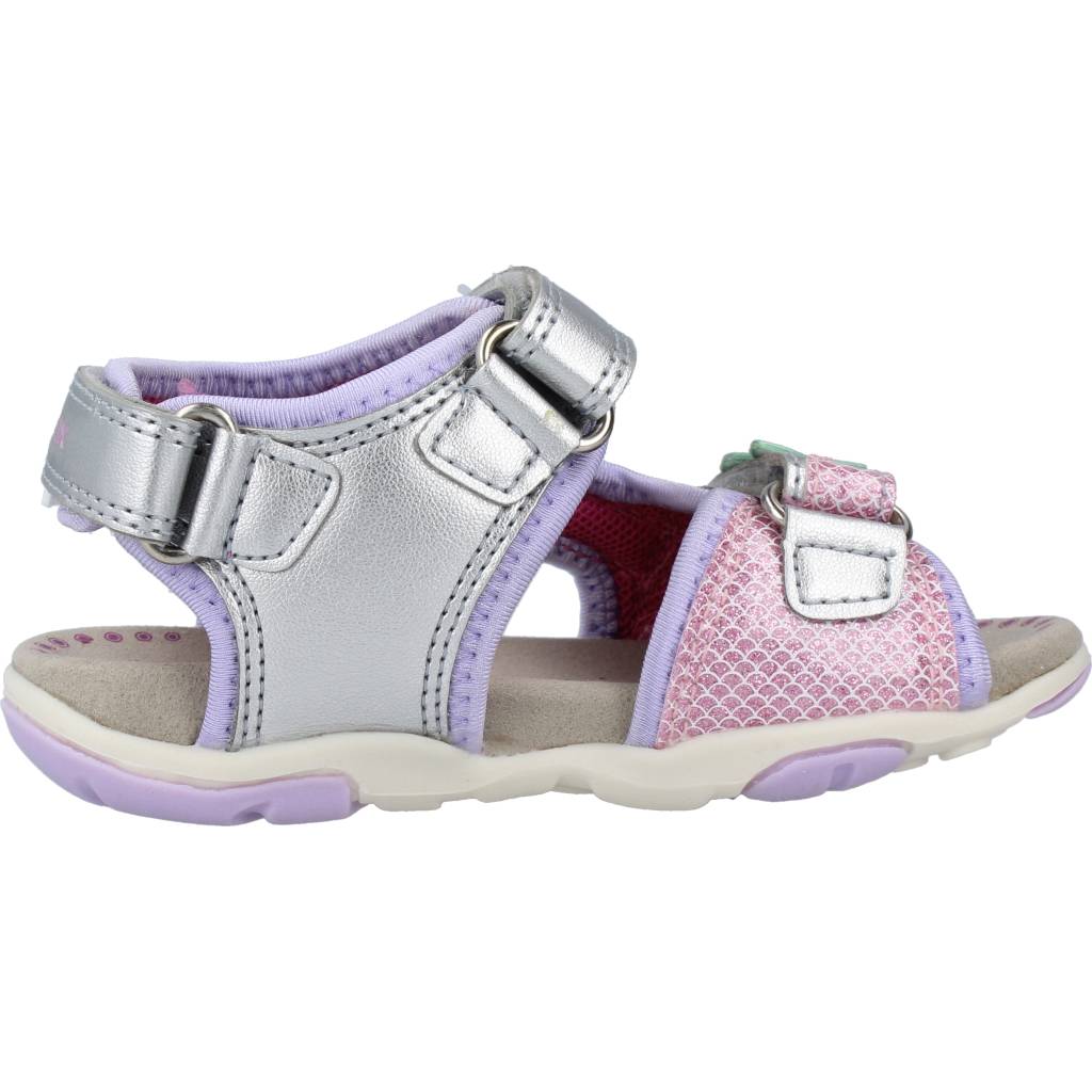 GEOX B SANDAL AGASIM GIRL en color PLATA  (4)