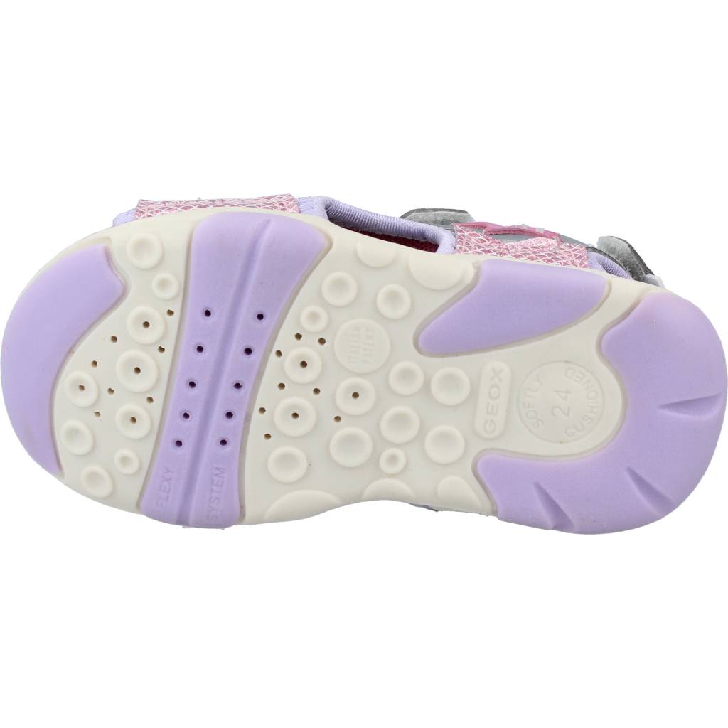 GEOX B SANDAL AGASIM GIRL en color PLATA  (6)