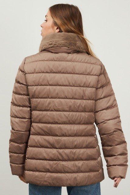 GEOX BETTANIE MID JKT en color MARRON  (4)