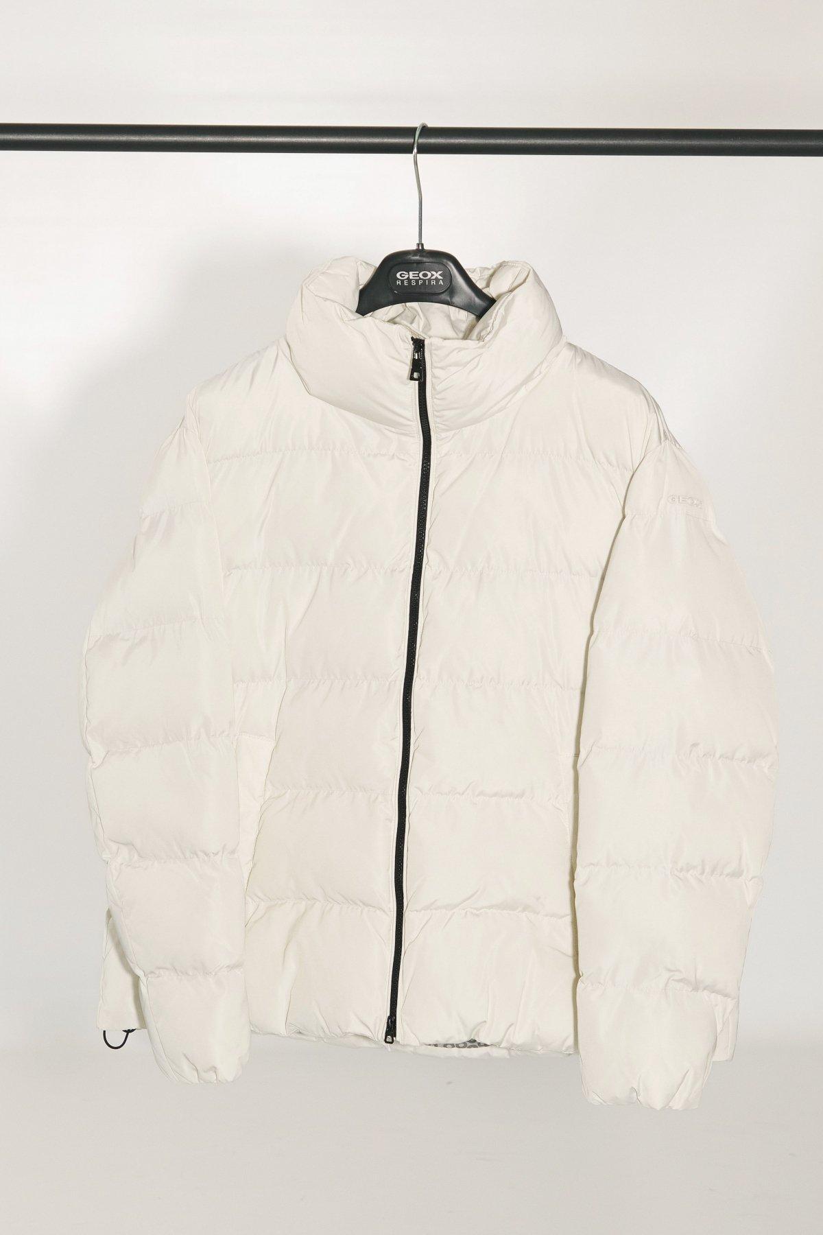 GEOX  W ANYLLA SHORT PARKA en color BLANCO  (2)