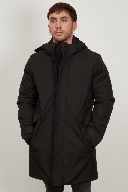 GEOX M CLINTFORD LONG JKT en color NEGRO  (1)
