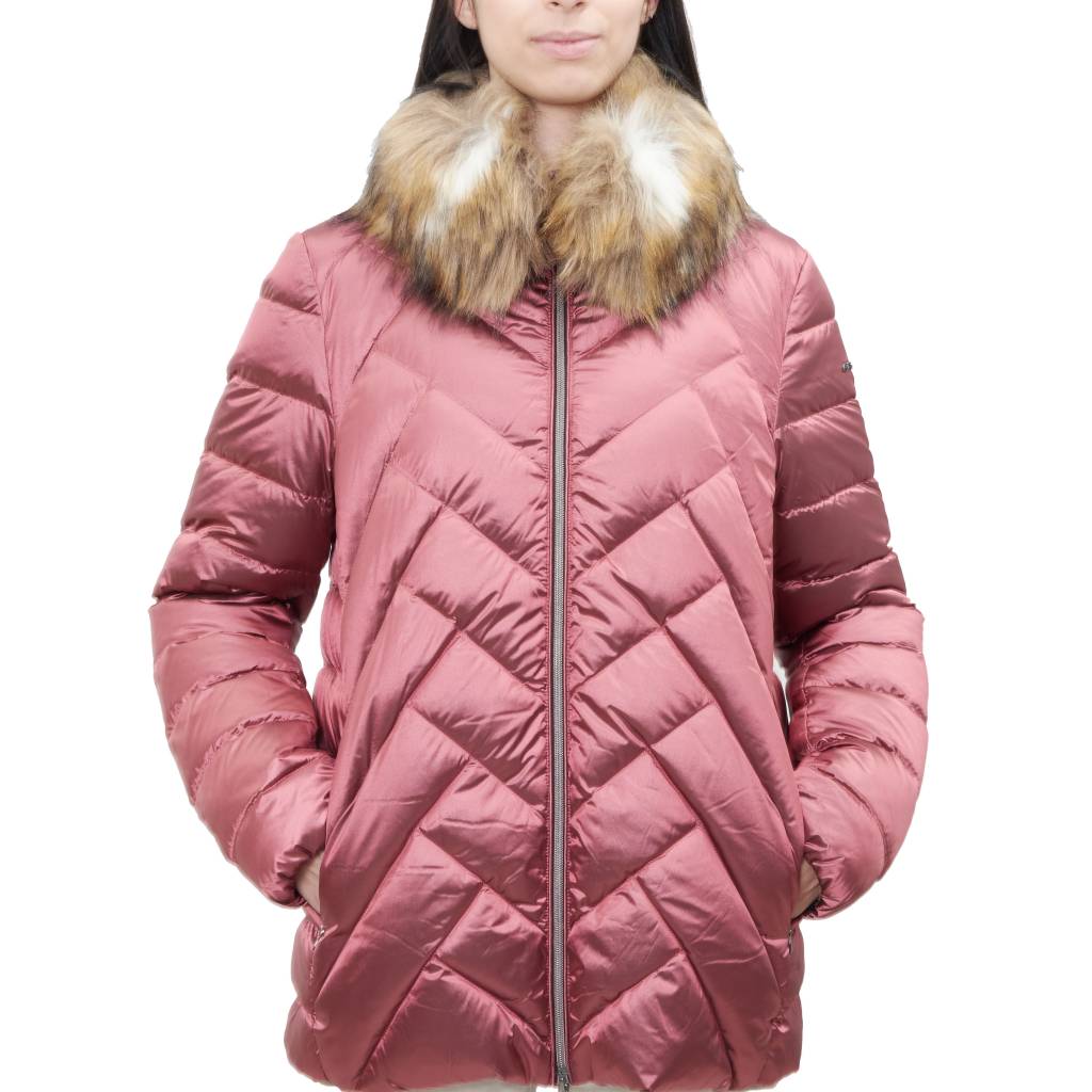 GEOX W BLENDA MID JKT en color ROSA  (2)
