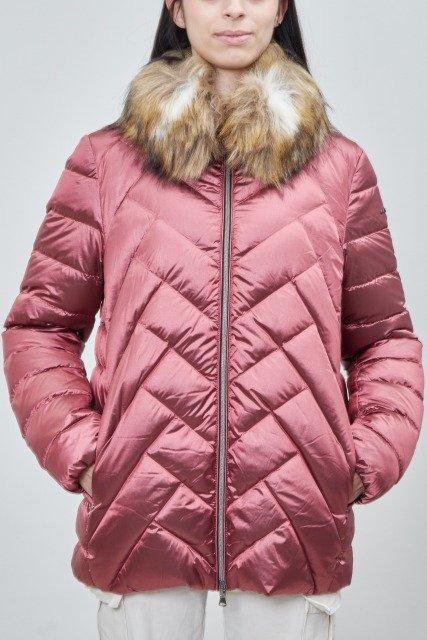 GEOX W BLENDA MID JKT en color ROSA  (1)