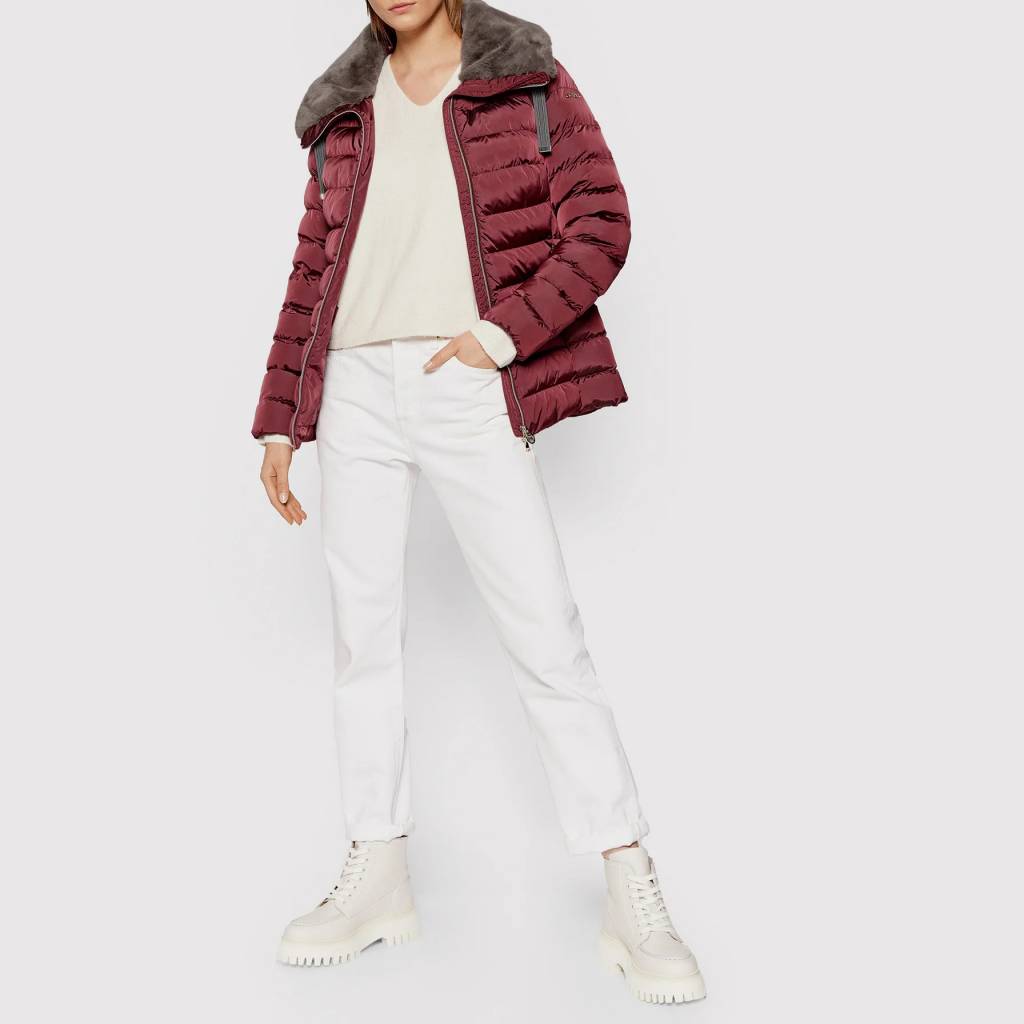GEOX W SEYLA MID JKT en color BURDEOS  (3)