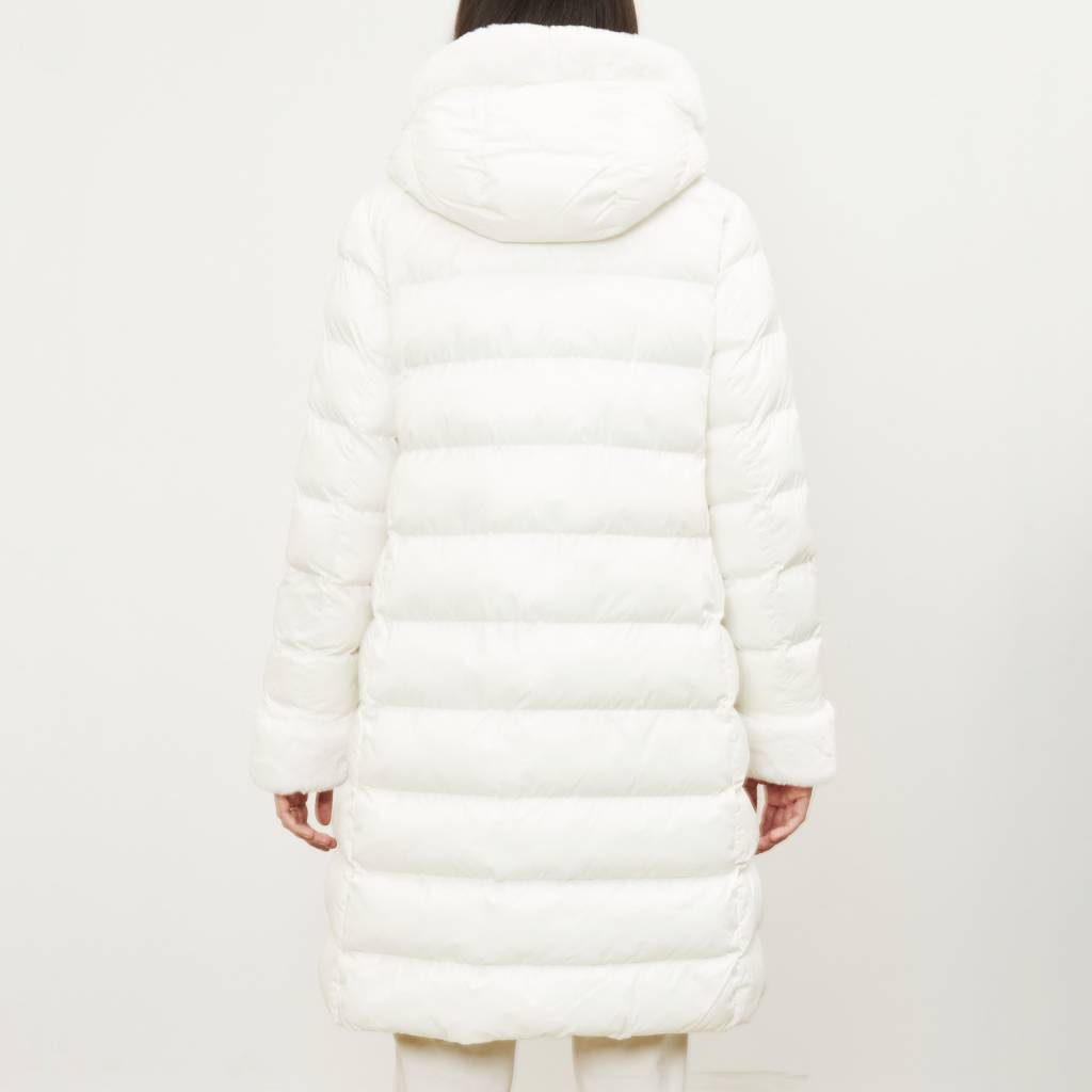GEOX W RAWELLE LONG JKT en color BLANCO  (4)
