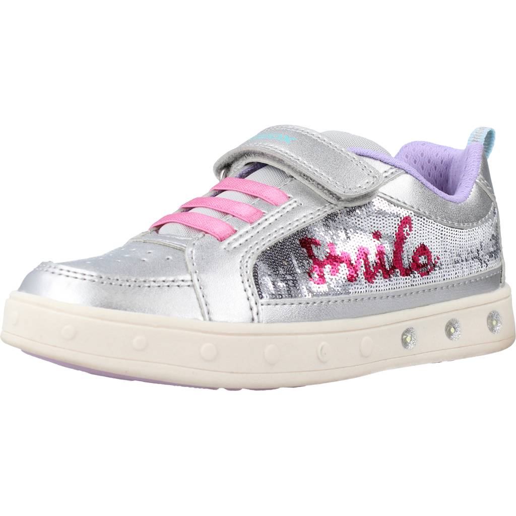 GEOX  J SKYLIN GIRL en color PLATA  (1)