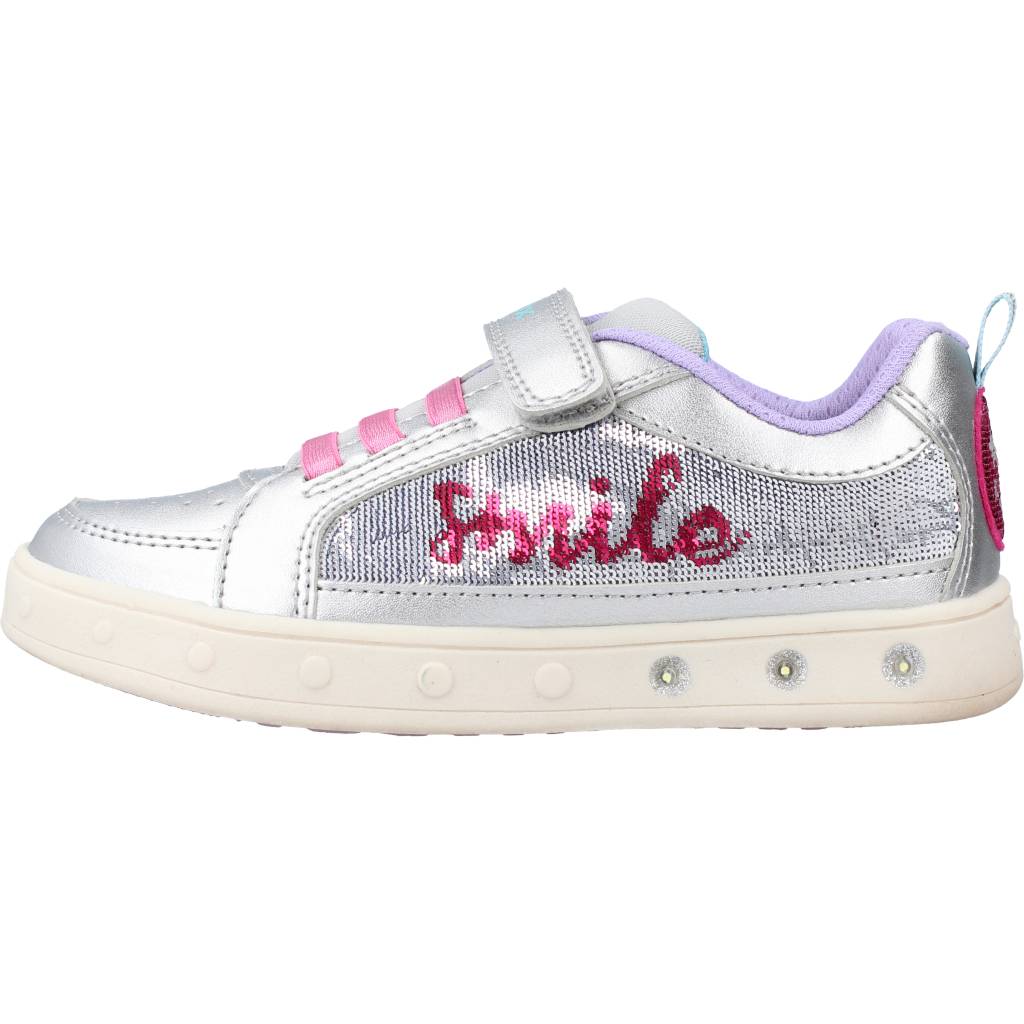 GEOX  J SKYLIN GIRL en color PLATA  (2)