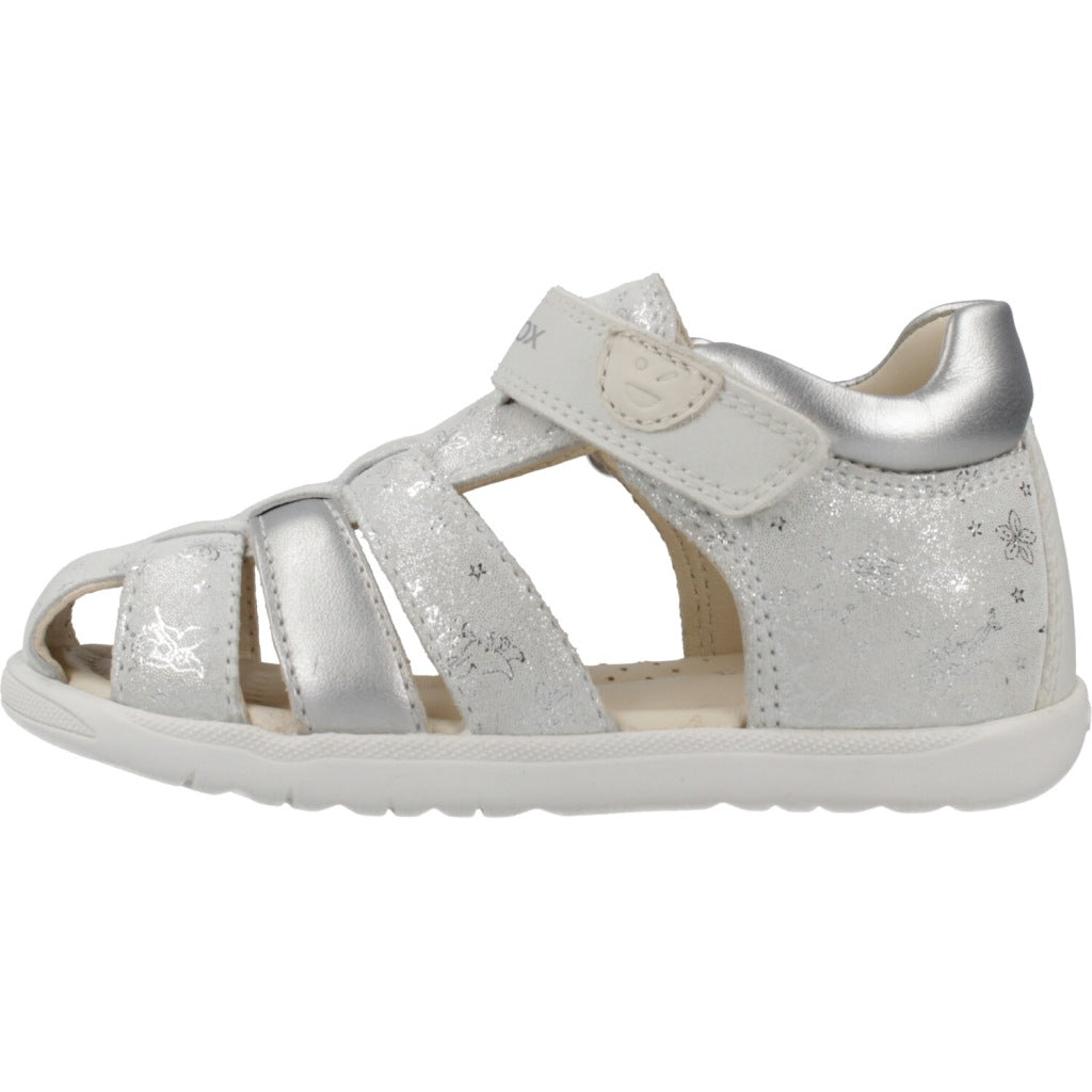 GEOX  B SANDAL MACCHIA GIR en color PLATA  (2)