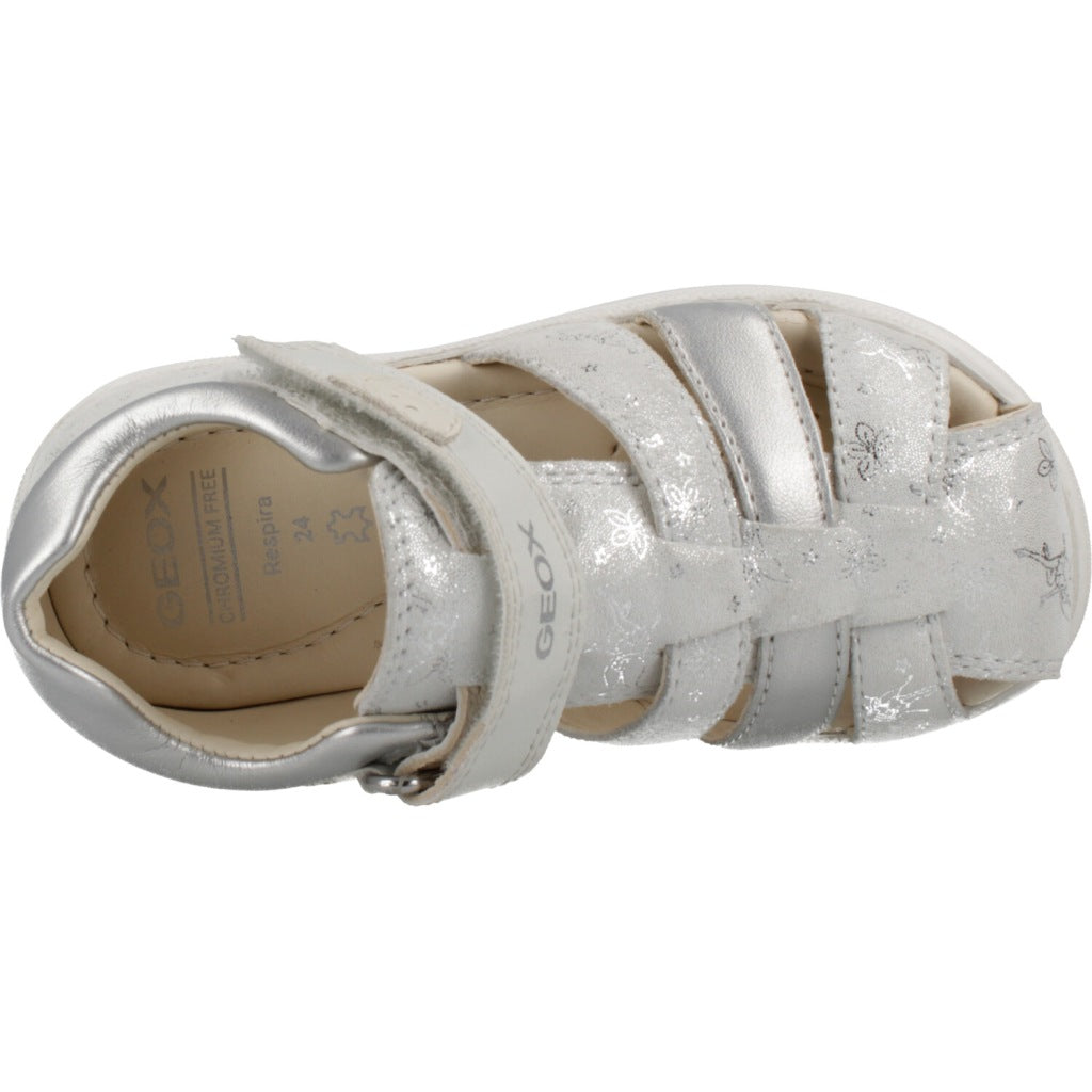 GEOX  B SANDAL MACCHIA GIR en color PLATA  (7)