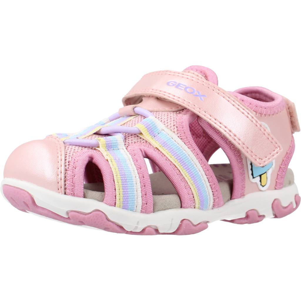 GEOX B SANDAL FLAFFEE GIR en color ROSA  (1)