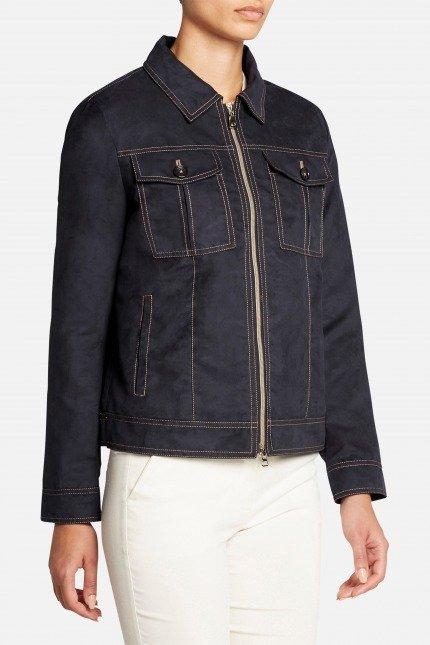 GEOX W LICENA SHORT JKT en color AZUL  (2)