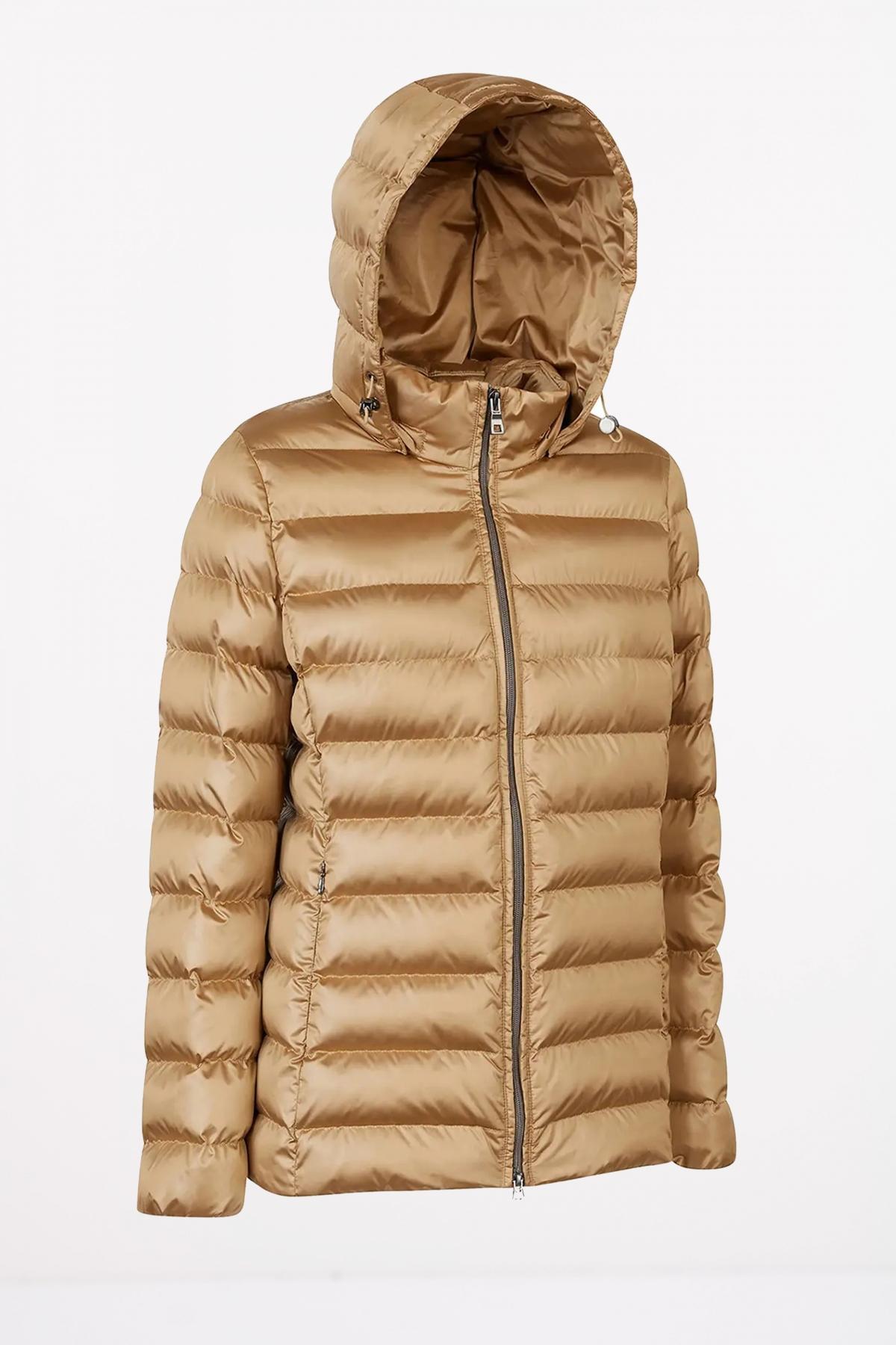 GEOX W ZOSMA MID JKT en color MARRON CLARO  (2)