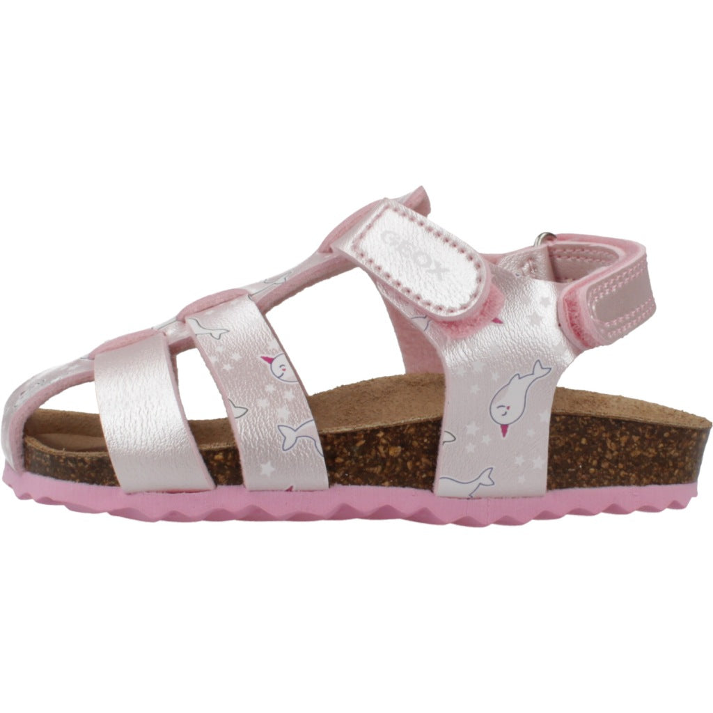 GEOX B SANDAL CHALKI GIRL en color ROSA  (2)