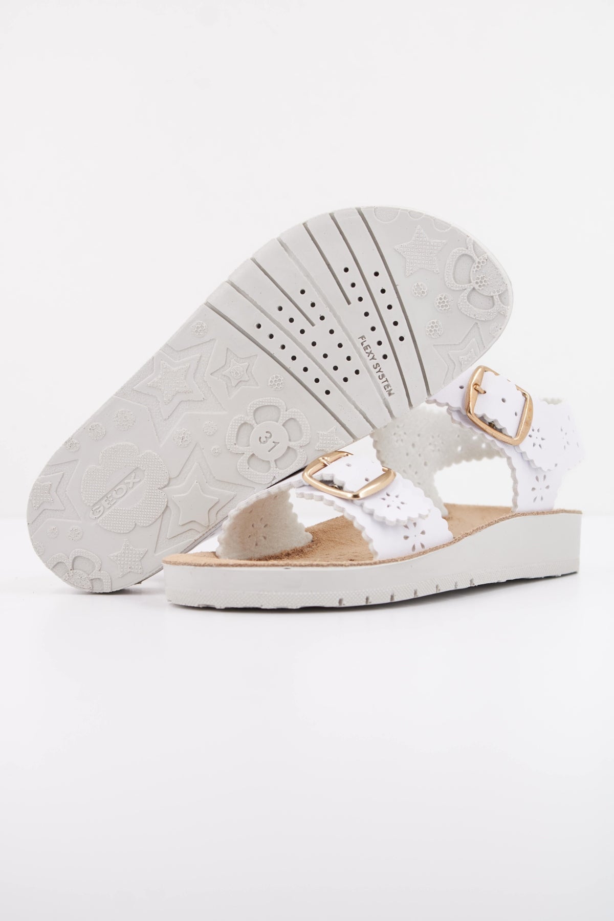 GEOX J SANDAL COSTAREI en color BLANCO  (5)