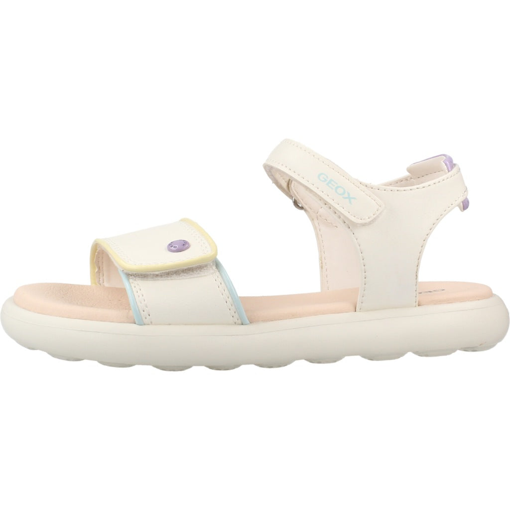 GEOX J SANDAL PUFFYPOP en color BLANCO  (2)