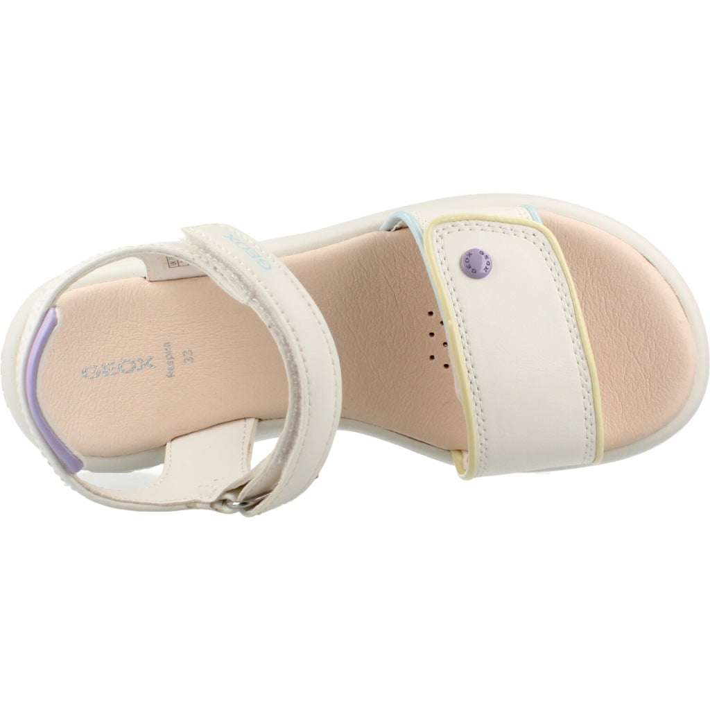 GEOX J SANDAL PUFFYPOP en color BLANCO  (7)