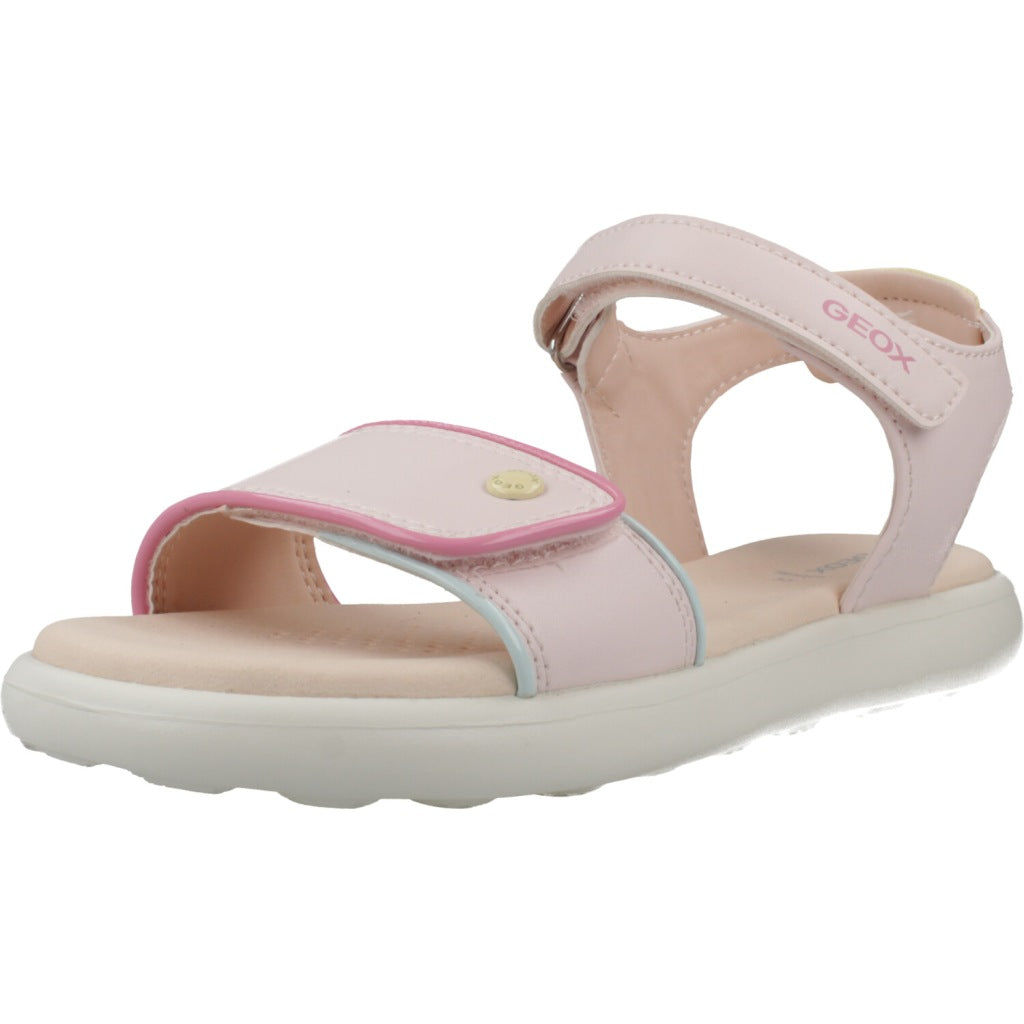GEOX J SANDAL PUFFYPOP en color ROSA  (1)