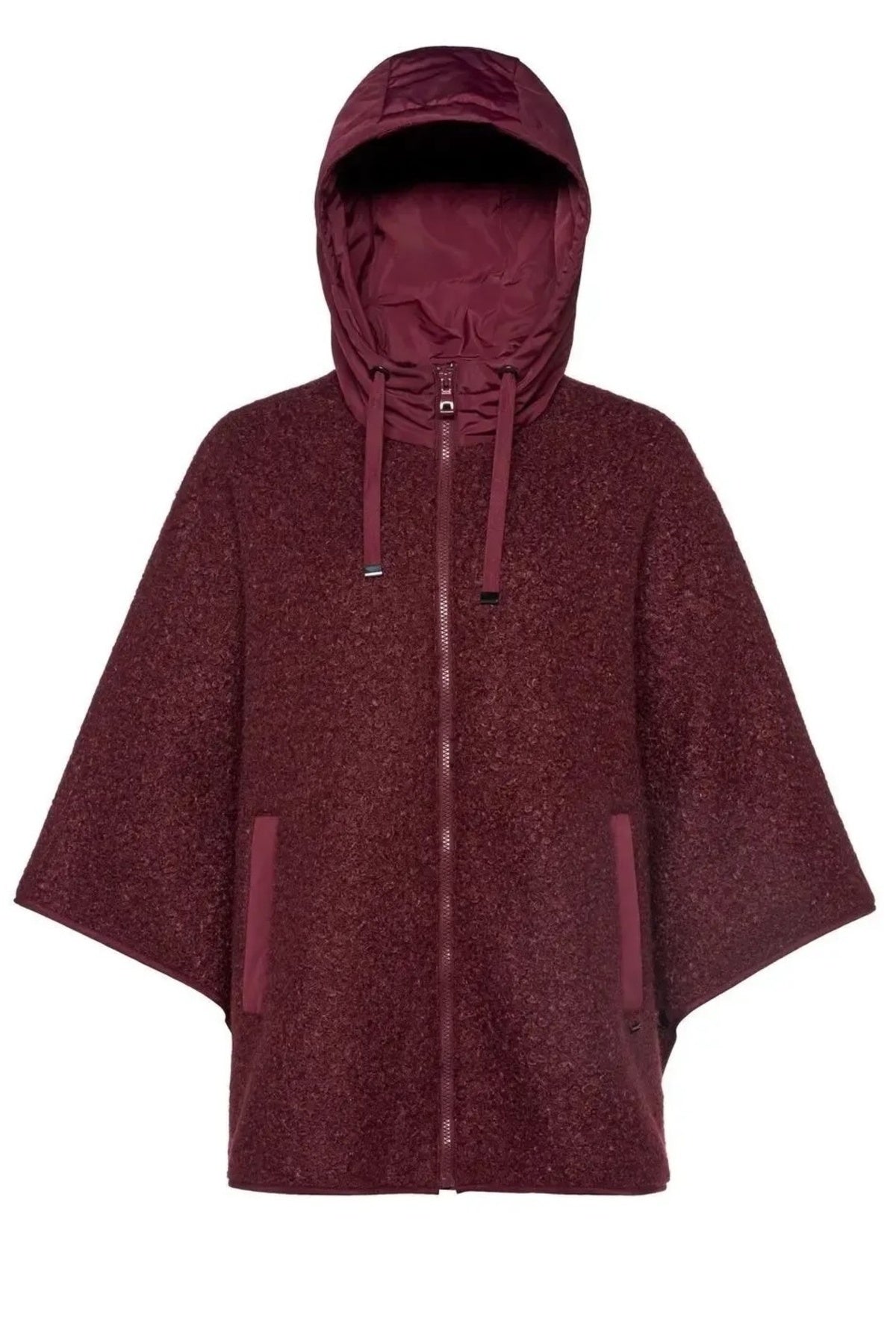 GEOX W SWEATER CURLY CAPE en color BURDEOS  (1)