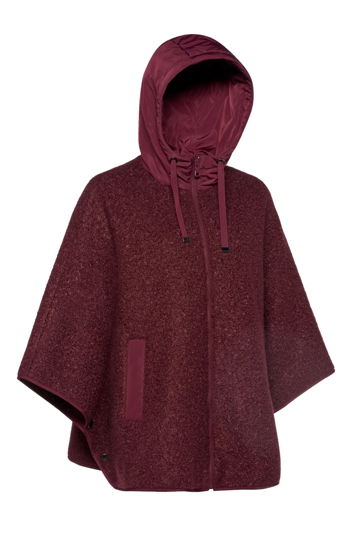 GEOX W SWEATER CURLY CAPE en color BURDEOS  (3)