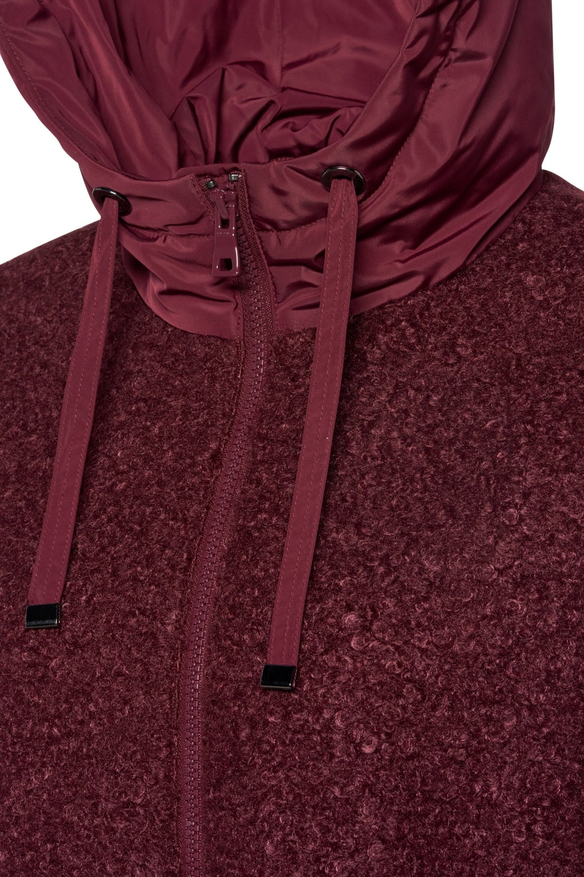 GEOX W SWEATER CURLY CAPE en color BURDEOS  (4)