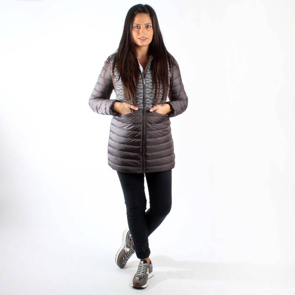 GEOX ABRIGO INVIERNO MUJER en color GRIS  (1)