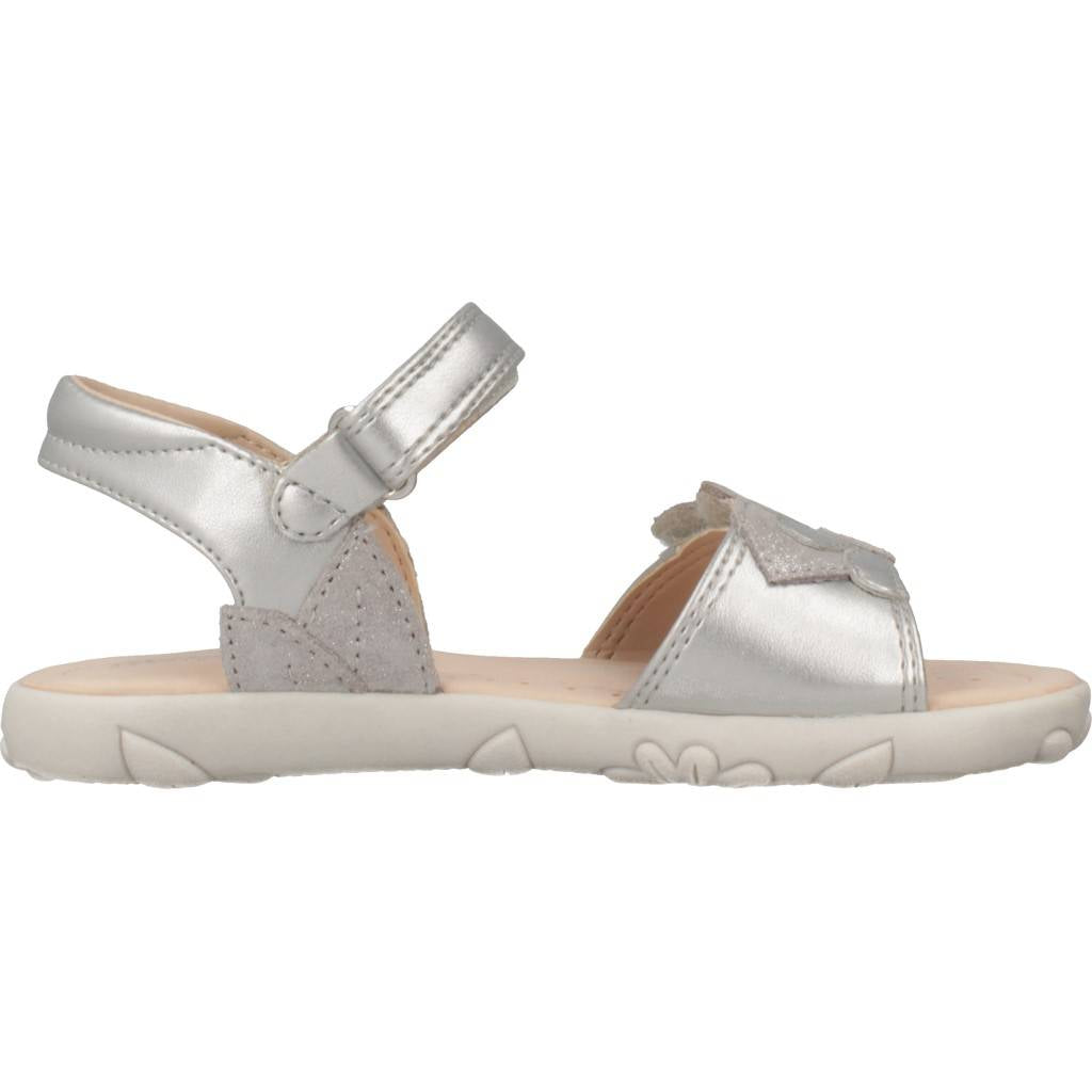 GEOX  J SANDAL HAITI GIRL en color PLATA  (4)