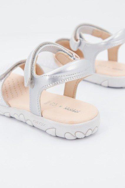GEOX  J SANDAL HAITI GIRL  en color PLATA  (3)