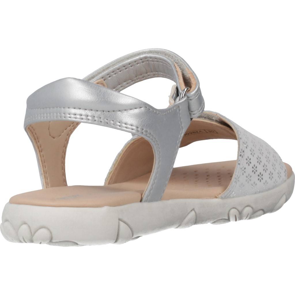 GEOX J SANDAL HAITI GIRL en color PLATA  (3)