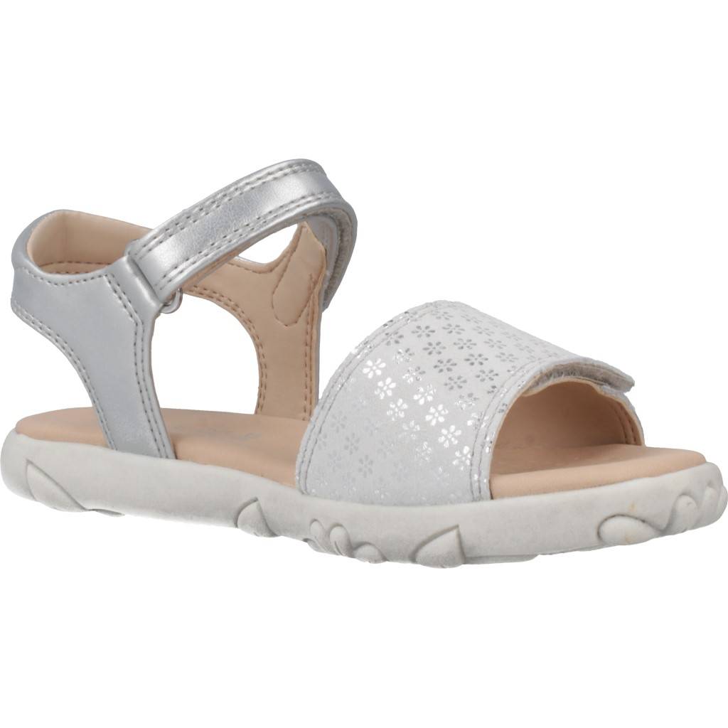 GEOX J SANDAL HAITI GIRL en color PLATA  (5)