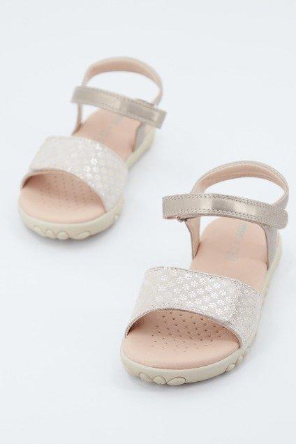GEOX  J SANDAL HAITI GIRL  en color MARRON  (4)