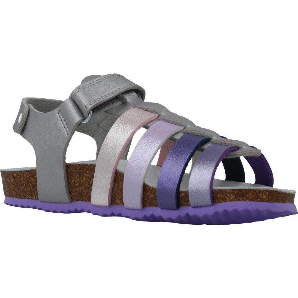 GEOX J NEW SANDAL ALOHA G en color PLATA  (5)