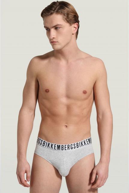 BIKKEMBERGS UNDERWEAR -PACK HOMBRE SLIP en color GRIS  (1)