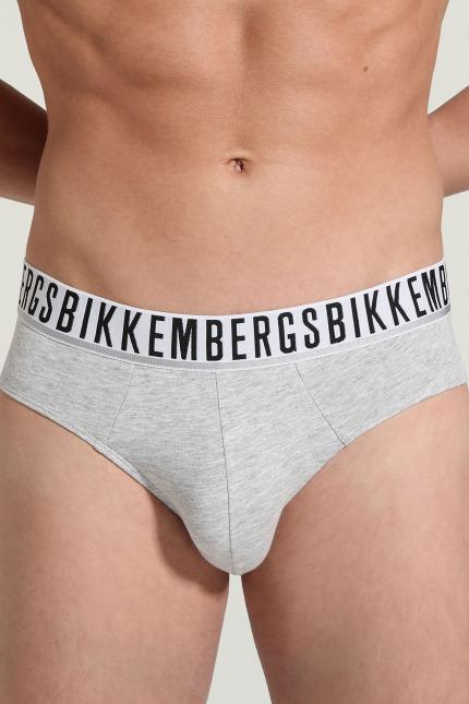 BIKKEMBERGS UNDERWEAR -PACK HOMBRE SLIP en color GRIS  (3)