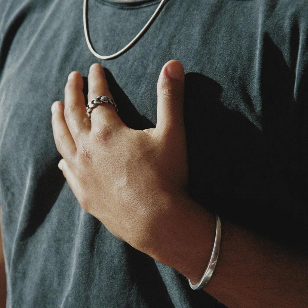 TWOJEYS CUBAN RING en color PLATA  (6)