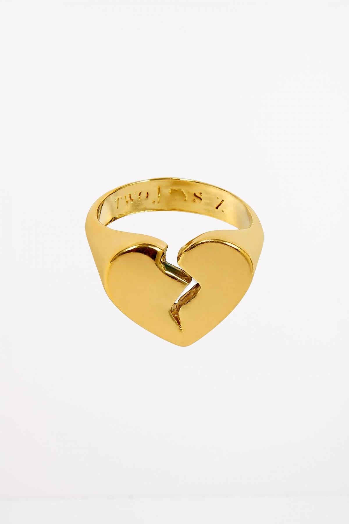 TWOJEYS BROKEN HEART RING  en color ORO  (2)
