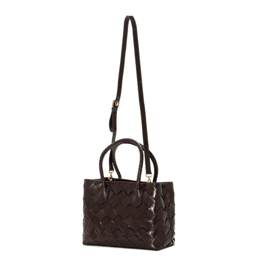 PONS QUINTANA BOLSO TRENZADO BUFF. en color MARRON  (5)