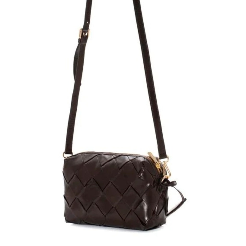 PONS QUINTANA BOLSO TRENZADO SUEDE en color MARRON  (5)